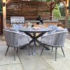 Aspen 4 Seater Round Garden Table & Chairs