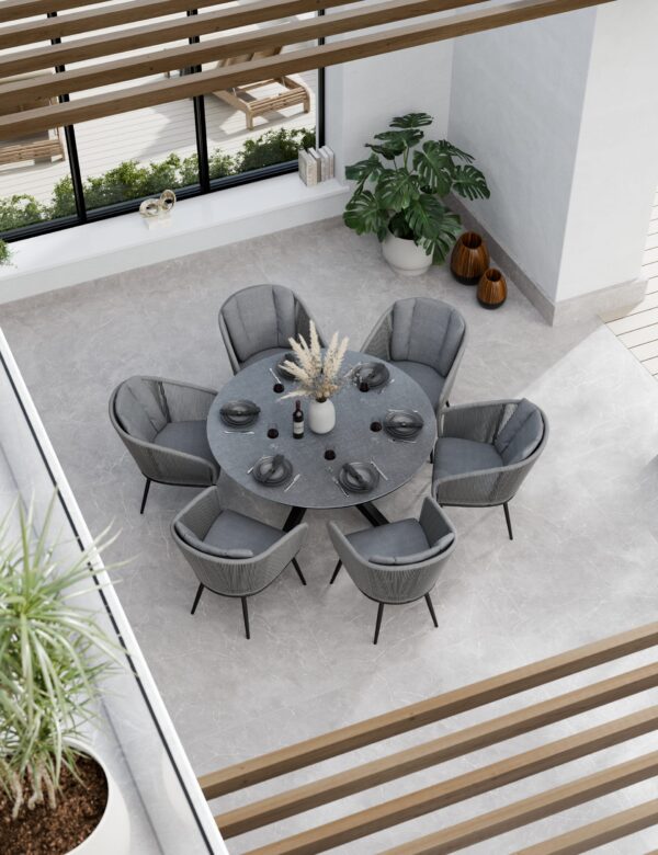 Aspen 6 Seater Garden Table and Chairs