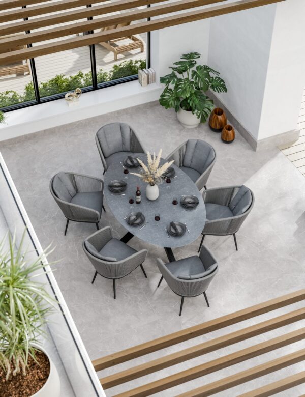 Aspen 6 Seater Garden Table and Chairs