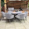 Aspen 6 Seater Round Garden Table & Chairs