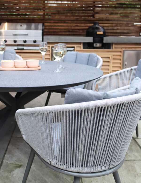 Aspen 6 Seater Round Garden Table & Chairs