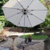 Crank and Tilt LED Strip Parasol