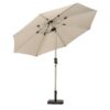 Crank and Tilt LED Strip Parasol