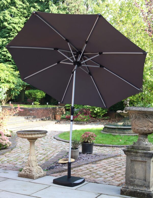 Crank and Tilt LED Strip Parasol