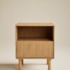 Fluted Bedside Table