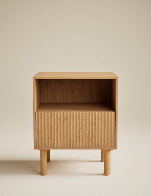 Fluted Bedside Table