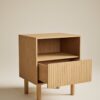 Fluted Bedside Table