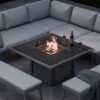 Mayfair Fire Pit Corner Lounging Set With 2 Benches