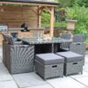 Paris 8 Seater Rattan Garden Cube Dining Set