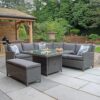 Paris Deluxe Firepit Dining Set