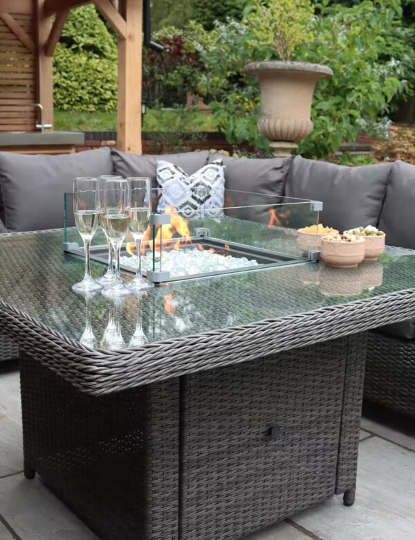 Paris Deluxe Firepit Dining Set