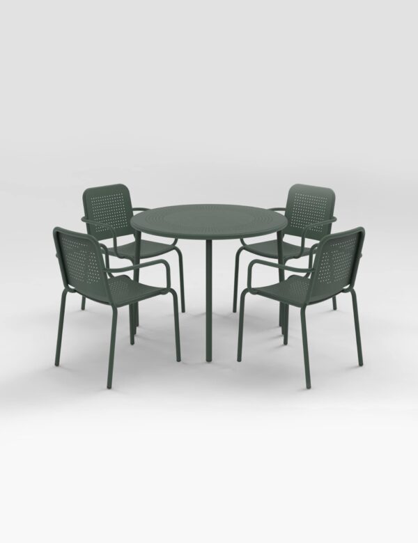Porto 4 Seater Round Garden Table & Chairs