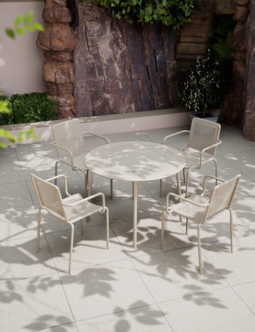 Porto 4 Seater Round Garden Table & Chairs