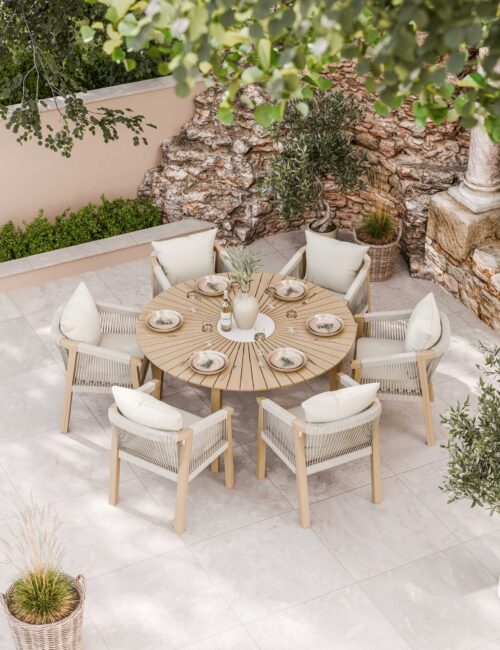 Roma 6 Seater Garden Table and Chairs