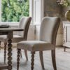 Set of 2 Artisan Fabric Dining Chairs