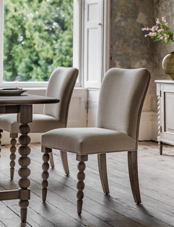 Set of 2 Artisan Fabric Dining Chairs