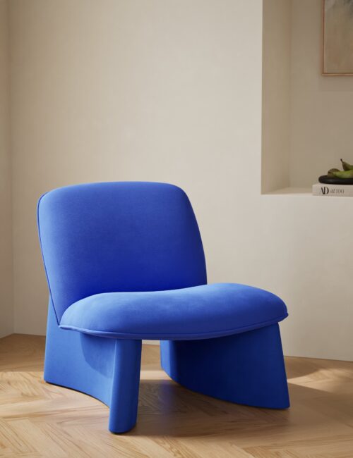 Slipper Velvet Accent Chair