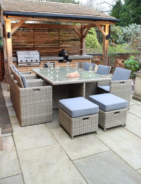 Wentworth Rattan 10 Seater Garden Dining Set