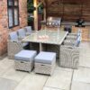 Wentworth Rattan 10 Seater Garden Dining Set
