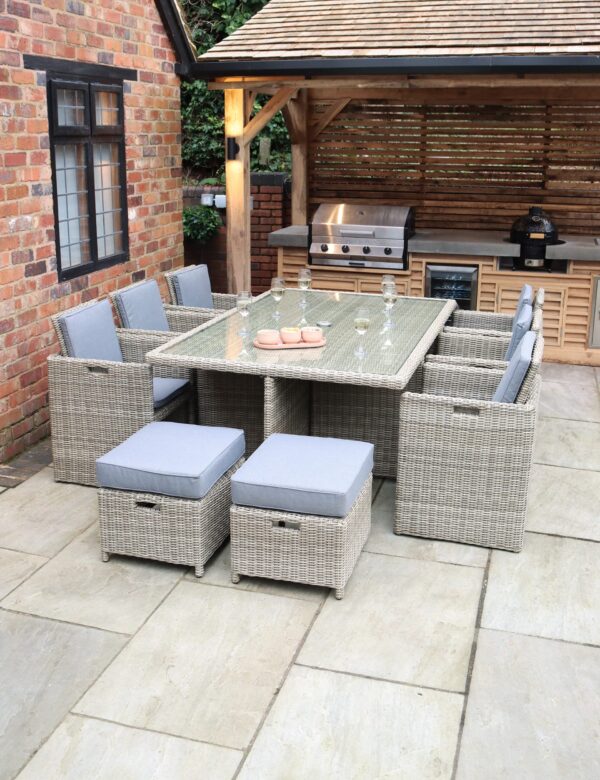 Wentworth Rattan 10 Seater Garden Dining Set