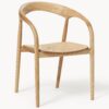 Ash Wood Dining Chair Camille with Armrests
