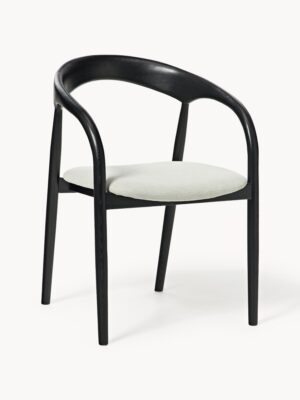 Ash Wood Dining Chair Camille with Seat Cushion