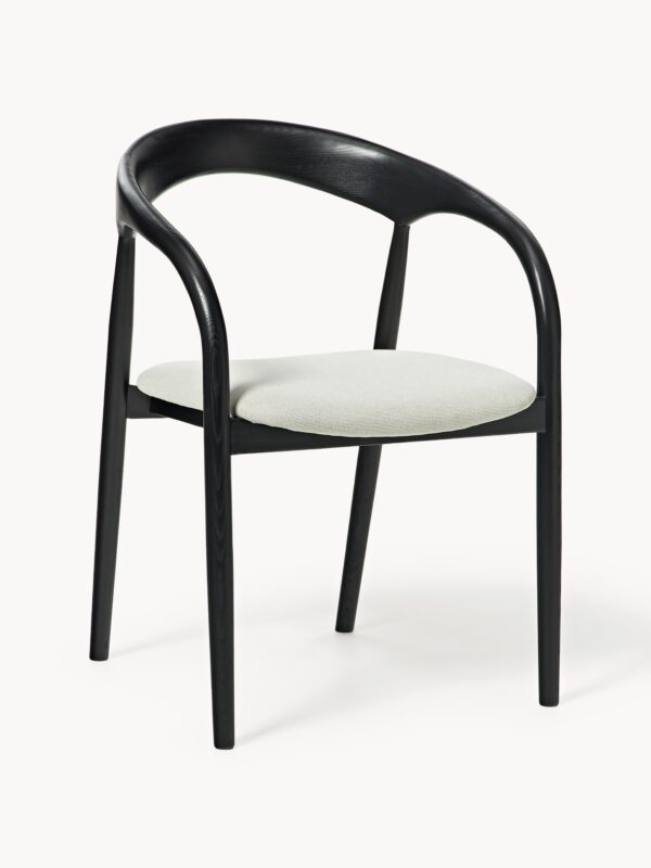 Ash Wood Dining Chair Camille with Seat Cushion