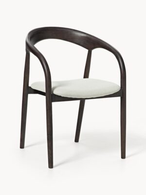 Ash Wood Dining Chair Camille with Seat Cushion