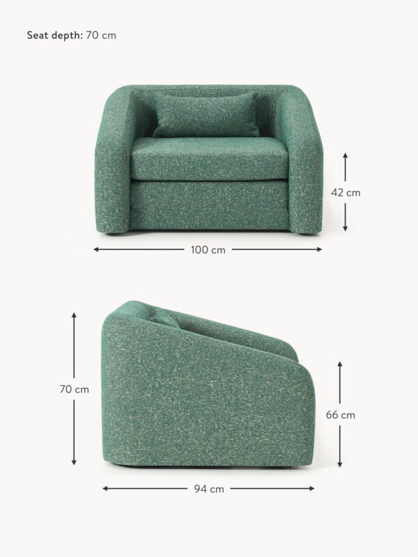 Bouclé Chair Bed Eliot