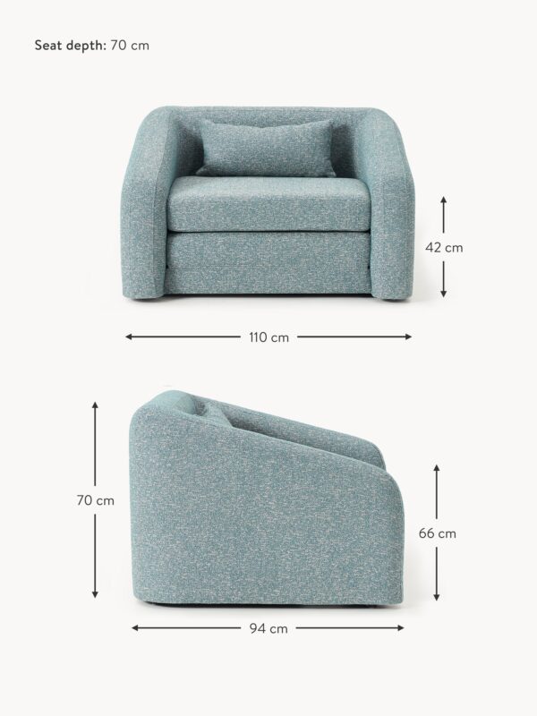 Bouclé Chair Bed Eliot