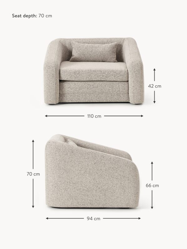Bouclé Chair Bed Eliot