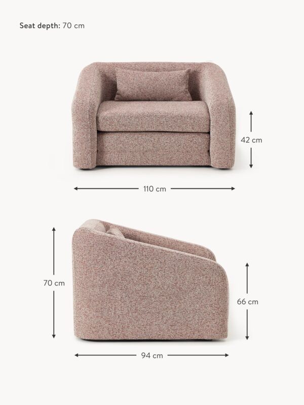Bouclé Chair Bed Eliot