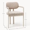 Bouclé Dining Chair Adrien with Armrests
