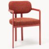 Bouclé Dining Chair Adrien with Armrests