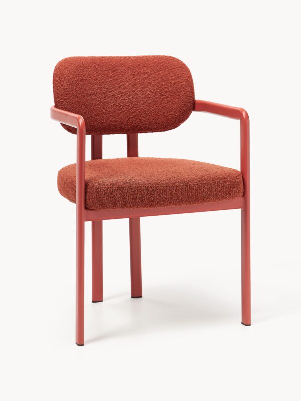 Bouclé Dining Chair Adrien with Armrests