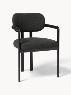 Bouclé Dining Chair Adrien with Armrests