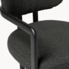 Bouclé Dining Chair Adrien with Armrests