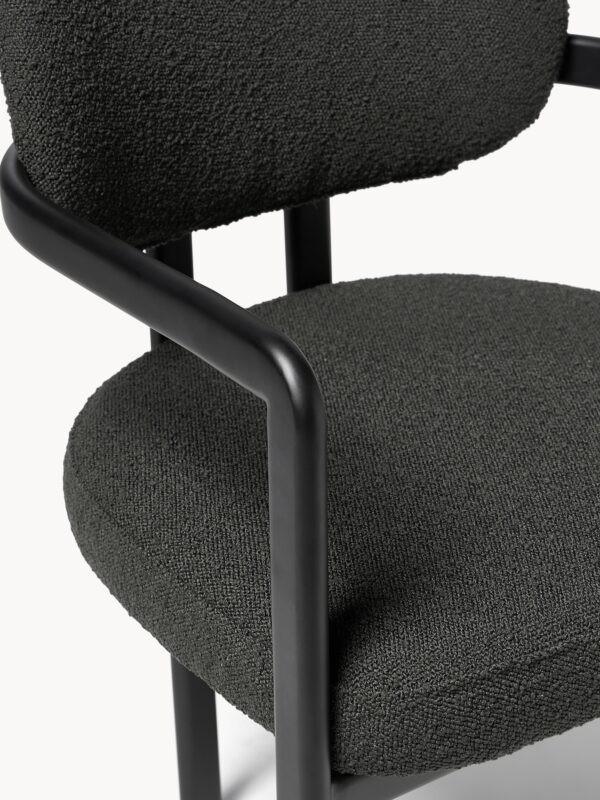 Bouclé Dining Chair Adrien with Armrests
