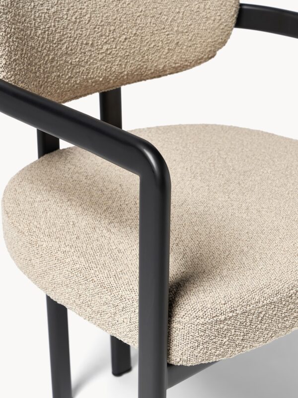 Bouclé Dining Chair Adrien with Armrests