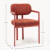 Bouclé Dining Chair Adrien with Armrests
