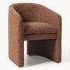 Bouclé Dining Chair Mairo with Armrests