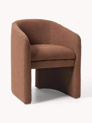 Bouclé Dining Chair Mairo with Armrests