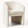 Bouclé Dining Chair Mairo with Armrests