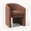 Bouclé Dining Chair Mairo with Armrests