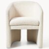 Bouclé Dining Chair Mairo with Armrests