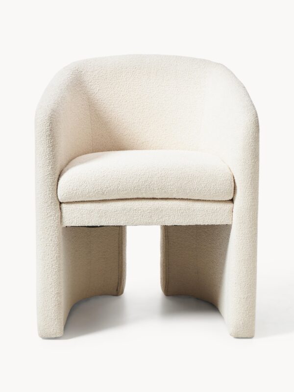 Bouclé Dining Chair Mairo with Armrests