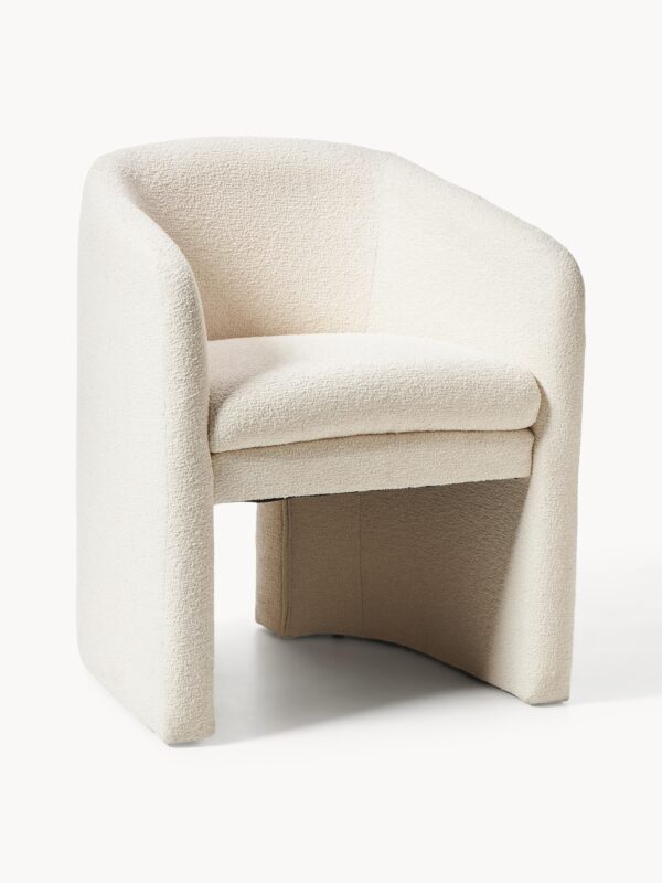 Bouclé Dining Chair Mairo with Armrests