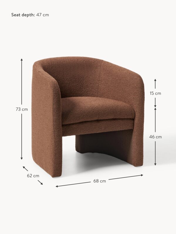Bouclé Lounge Chair Mairo
