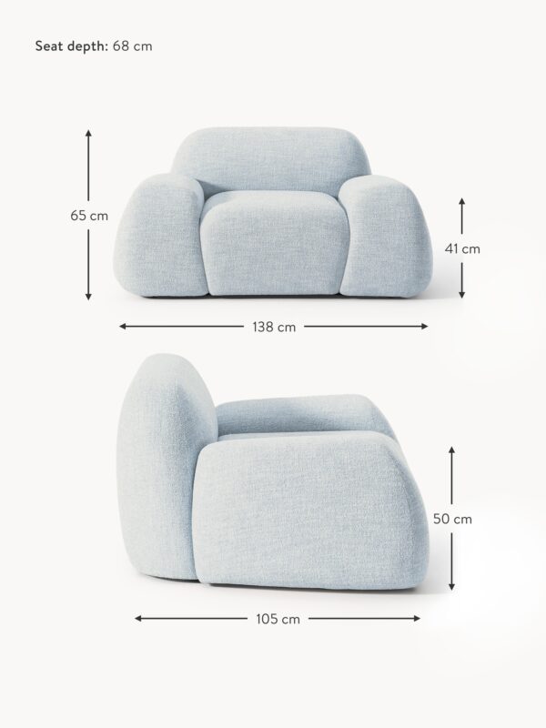 Bouclé Lounge Chair Wolke