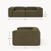 Bouclè Modular Sofa Lennon (3-seater)